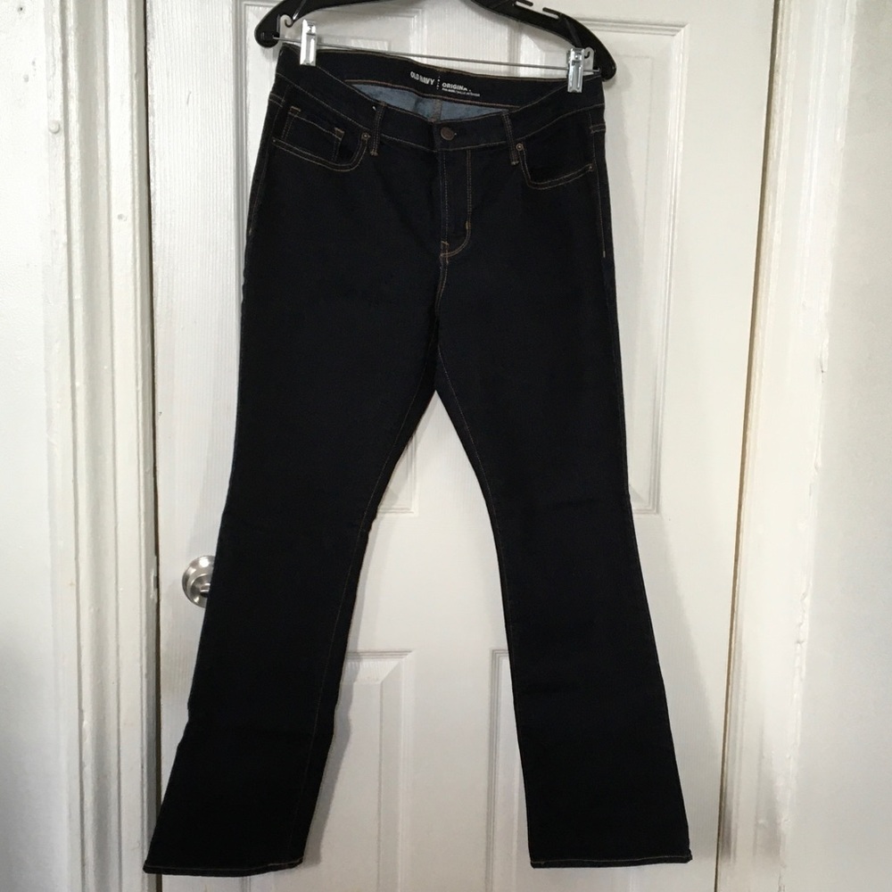 Old Navy Mid Rise Dark Denim Jeans Size 10